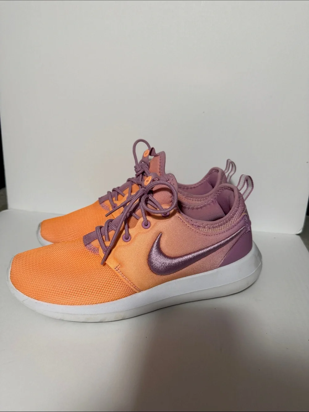 Nike Women’s Orange and Lavender Lightweight Running Sneakers